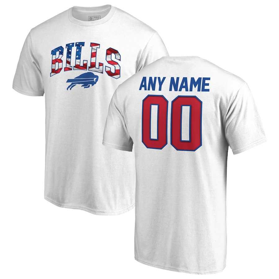 Men's Customized Buffalo Bills NFL Pro Line by Fanatics Branded Any Name & Number Banner Wave T-Shirt White,We sell and wholesale Men's Customized Buffalo Bills NFL Pro Line by Fanatics Branded Any Name & Number Banner Wave T-Shirt White on line form chian!